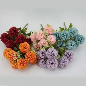 Five assorted artificial hydrangea bouquets for wedding decor and home interior settings