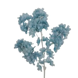 Rama de cerezo artificial de 108 cabezas azul niebla para decoración de techo boda