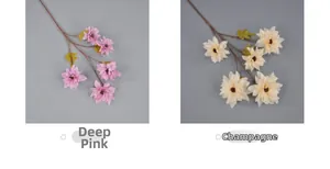 Detail of silk dahlia petals and texture in deep pink and champagne colors