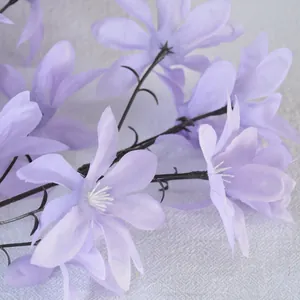 Elegant purple artificial orchid flower arrangement for wedding ceiling decoration and home decor