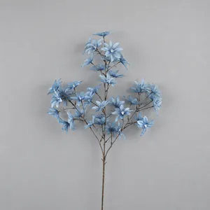 Blaue künstliche Orchidee 95cm hoch mit 8cm Blütenköpfen für Hochzeitsdekorationen