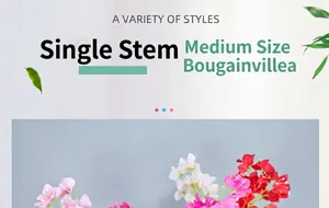Detail van middelgrote kunstmatige roze bougainvillea voor bruiloft bloemendecor
