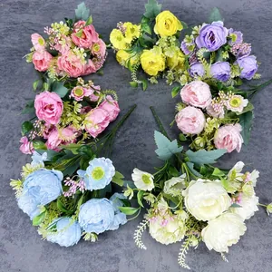 Set di bouquet di peonie in seta in 6 colori per decorazioni floreali di matrimoni