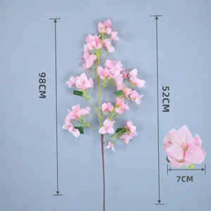 Roze kunstmatige bougainvillea tak 98cm voor bruiloftsdecoratie en bloemstukken