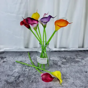 Künstliche Calla Lilie Blume Weichgummi Real Touch Einzelzweig Für Haus Hochzeit Party Deko Fotografie Requisiten Strauß