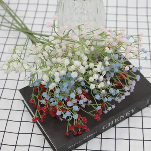 Realistic Artificial Gypsophila Baby's Breath Flowers Plastic Floral Stems For Wedding Home Party Decoration Photography Props