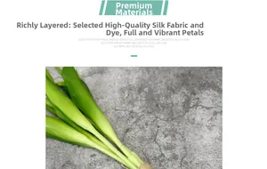 Detailed close-up of artificial green tulip buds with realistic fabric texture