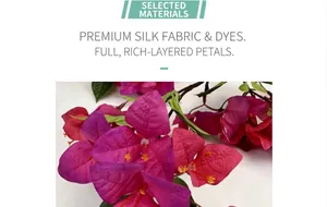 Detailed macro view of vibrant magenta silk bougainvillea with realistic petal textures