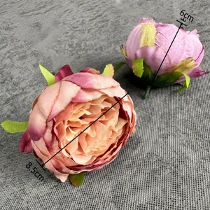 Künstliche Pfingstrosenköpfe 8,5 cm für Hanfu Haarschmuck und DIY Bastelarbeiten