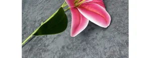 Détail de pétale de lys rose 3D au toucher réel et étamines pour décor de mariage