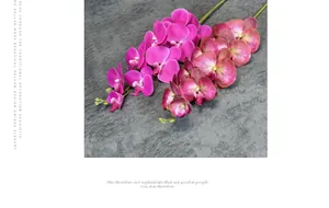 Detailed macro view of 3D-printed orchid petals in magenta and vintage reddish-brown tones