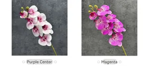 Detailed comparison of Purple Heart and Floral Purple artificial phalaenopsis orchids