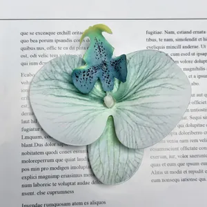 Artificial Phalaenopsis orchid flower head in blue gradient for wedding DIY decor