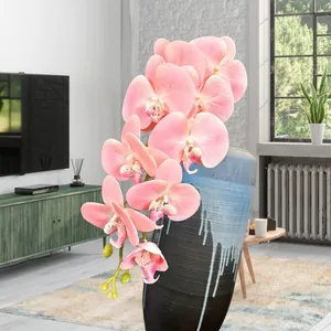 Roze 3D-geprinte Phalaenopsis orchidee in blauwe keramische vaas voor huisdecoratie