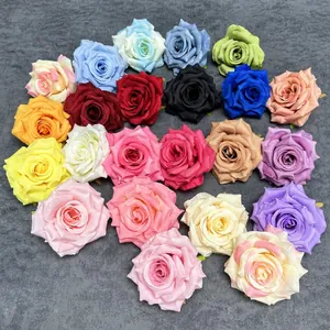 Künstliche Rosenblütenkopf Seidenstoff Realistische Kunstblume Für DIY Hochzeit Party Kuchen Dekor Zuhause Tischarrangement Romantische Blumendekoration