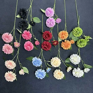 Kunstmatige dahlia boeketten in 9 kleuren voor bruiloft en huisdecoratie