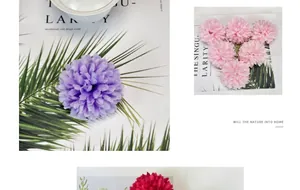 Close-up of vibrant purple and pink silk hydrangea heads for DIY home and wedding decor