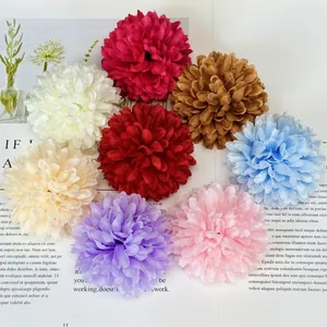 Artificial silk hydrangea flower heads in multiple colors for DIY wedding decoration