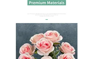 Close-up of pink silk rose petals with natural gradient and green leaves detail