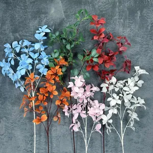 Hojas de magnolia artificiales para decoración de bodas en seis colores vibrantes