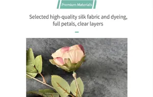 Detail of premium silk petals with natural pink gradient and realistic leaf veins