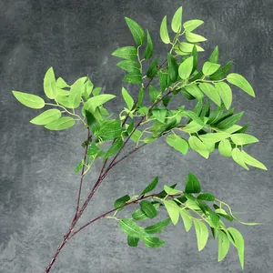 Branche de Feuilles de Saule Artificielles de 100cm Fausses Plantes de Verdure en Soie Artificielle Feuillage pour Décoration de Mariage Maison Accessoires de Photographie