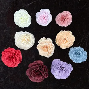 Têtes d'Œillets Artificielles Fleurs en Tissu Réaliste Pour Décoration de Mariage Fête Bricolage DIY Accessoires de Décoration Florale