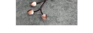 Detailed close-up of realistic champagne gold artificial berries with textured finish