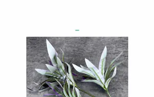 Detail of high-quality silk leaves with realistic purple and green gradient texture