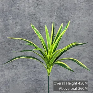 Artificial Dracaena reflexa plant 45cm tall with yellow-green striped foliage decor