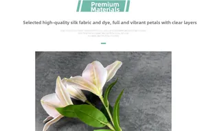 Close-up of 3D realistic lily petals with soft pink gradient and silk fabric texture