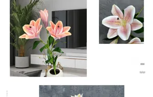 Close-up of pink lily petals with 3D texture and realistic black speckle details