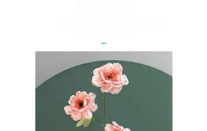 Detailed view of artificial pink gardenia petals crafted from high-quality silk fabric