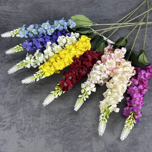 Flores de boca de dragón artificiales de tallo único en varios colores para decoración