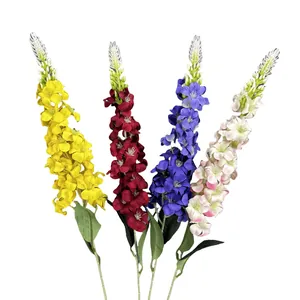 Set de flores artificiales de boca de dragón y jacinto en amarillo, rojo, violeta y rosa