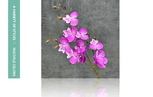 Detailed view of artificial 3D orchid petals with purple and pink gradient colors
