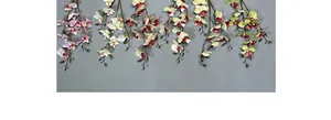 Detailopname van 10-koppige 3D kunstorchideeën in diverse kleuren voor decoratie