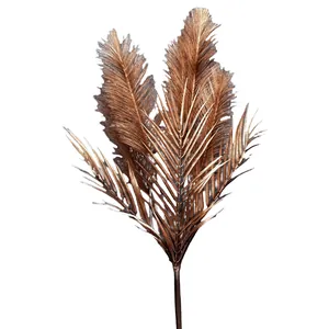 Foglie di palma artificiali bronzo metallizzato per decorazioni di nozze e interni