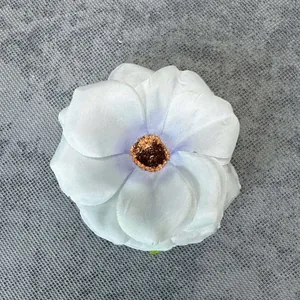 Artificial blue gradient peony flower head for wedding decor and handmade accessories
