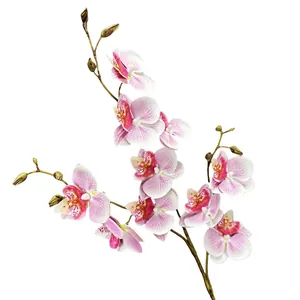 Realistische 10-koppige Phalaenopsis orchidee tak voor elegante bruiloft decoratie