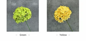 Kunstmatige hortensia stengels in groen en geel voor bruiloften en interieurdecoratie