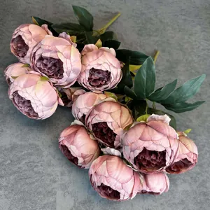 Bouquet di peonie artificiali a 7 teste per decorazioni nuziali e interni casa