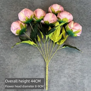 Bouquet di peonie artificiali a 8 teste 44cm per decorazioni casa e nozze