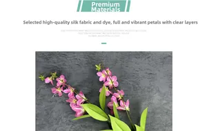 Close-up of premium silk fabric petals and realistic dye details on artificial jasmine