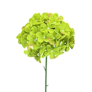 Kunstmatige groene hortensia steel met realistische bloemblaadjes voor decoratie