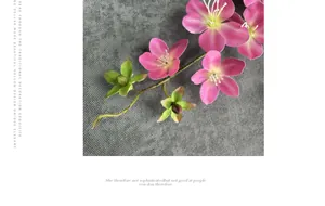 Detailed view of 3D printed pink jasmine petals and buds with realistic gradient textures