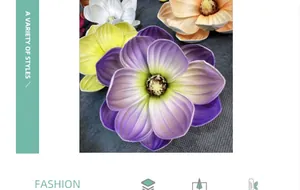 Nahaufnahme von 13cm EVA Magnolienblütenköpfen mit realistischer Textur und Farbverlauf