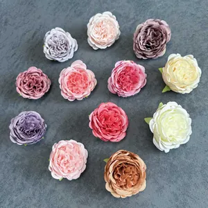 Set di teste di fiori di peonia in seta colorata per decorazioni nuziali e fai da te