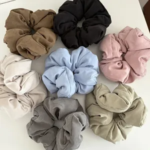 Large Cloud Scrunchies Puffy Solid Color Hair Ties For Women Korean Style Matte Fabric Elastic Hair Bands Hair Accessories
