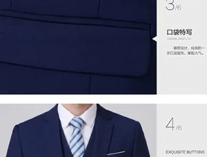 Detail van de paspelzak en revers van een marineblauw colbert met gestreepte stropdas